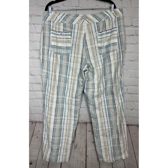 Sundance Striped Cotton casual beachy striped pants, sz PXL, GUC - Picture 4 of 5